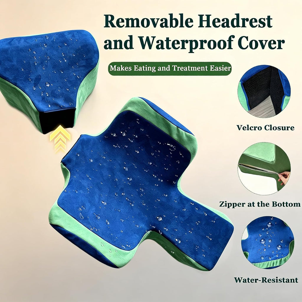 Removable headrest and water-resistant cover details