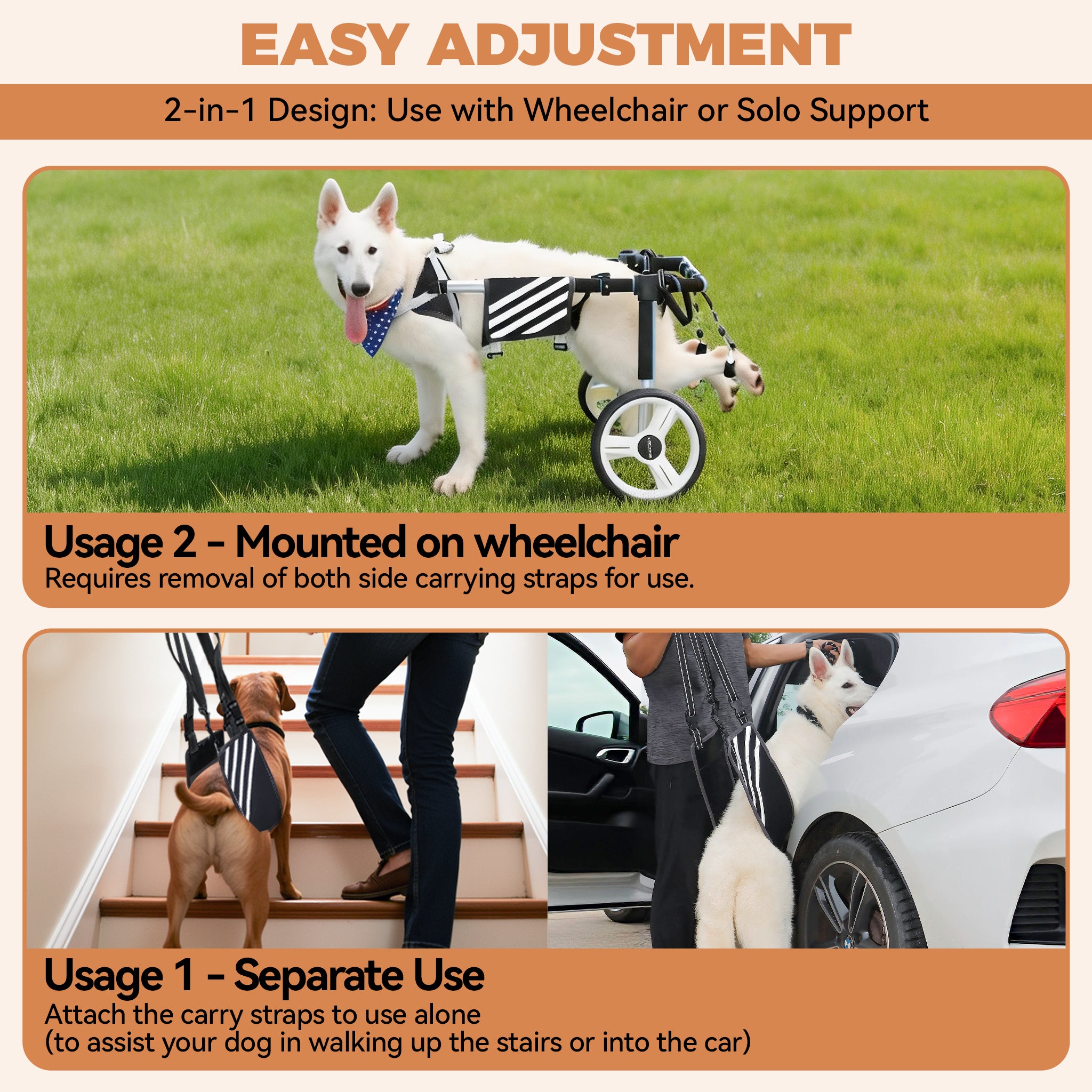 Large Dog Wheelchair for Back Legs