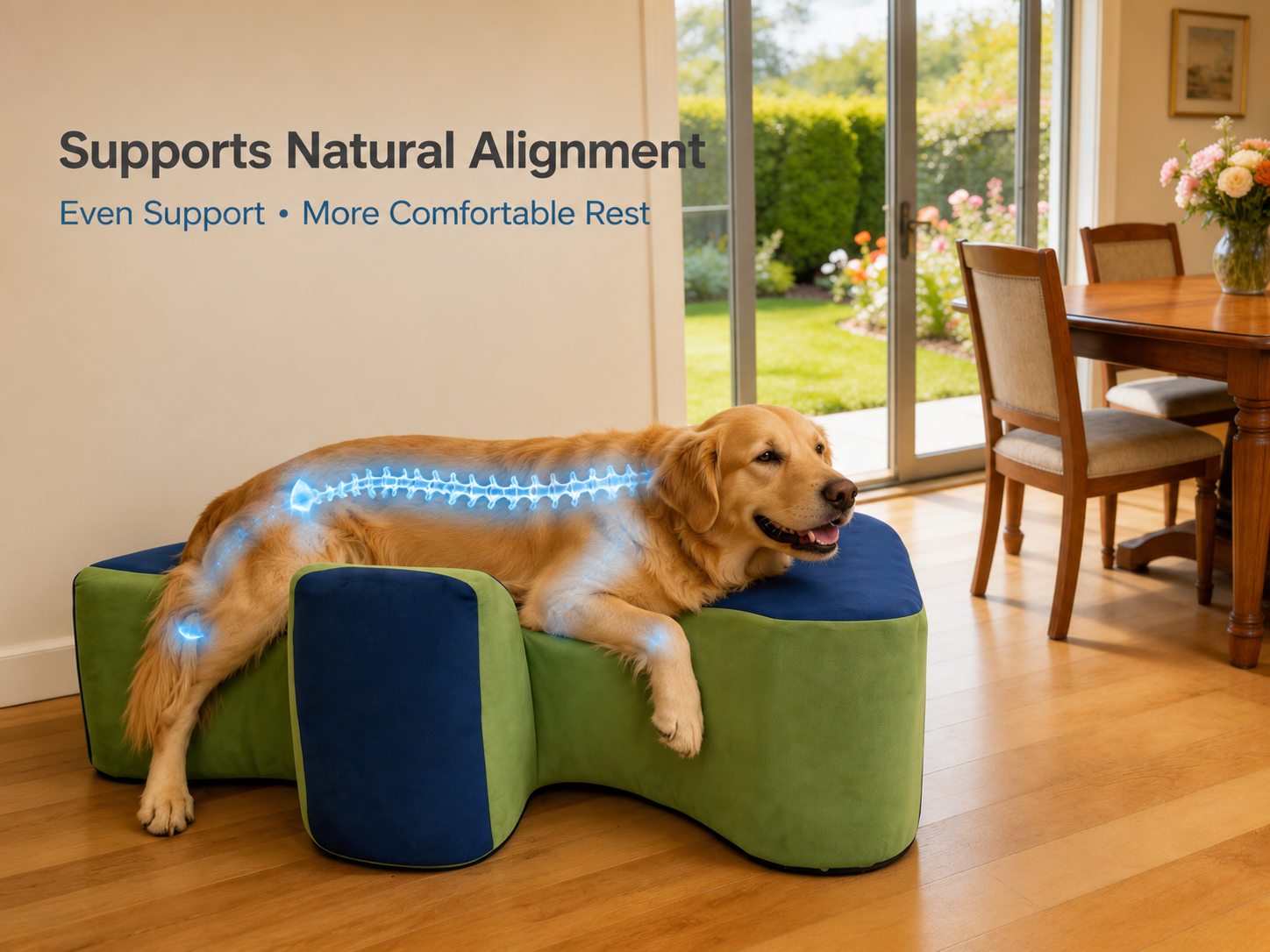 Senior Dog Bed for Dog Legs Support, Paralyzed Dog Support, Rear Leg Support Aid, Recovery, Reduce Pressure, Soft Dog Support Cradle for Elderly, Injured, Arthritic, Disabled Dog